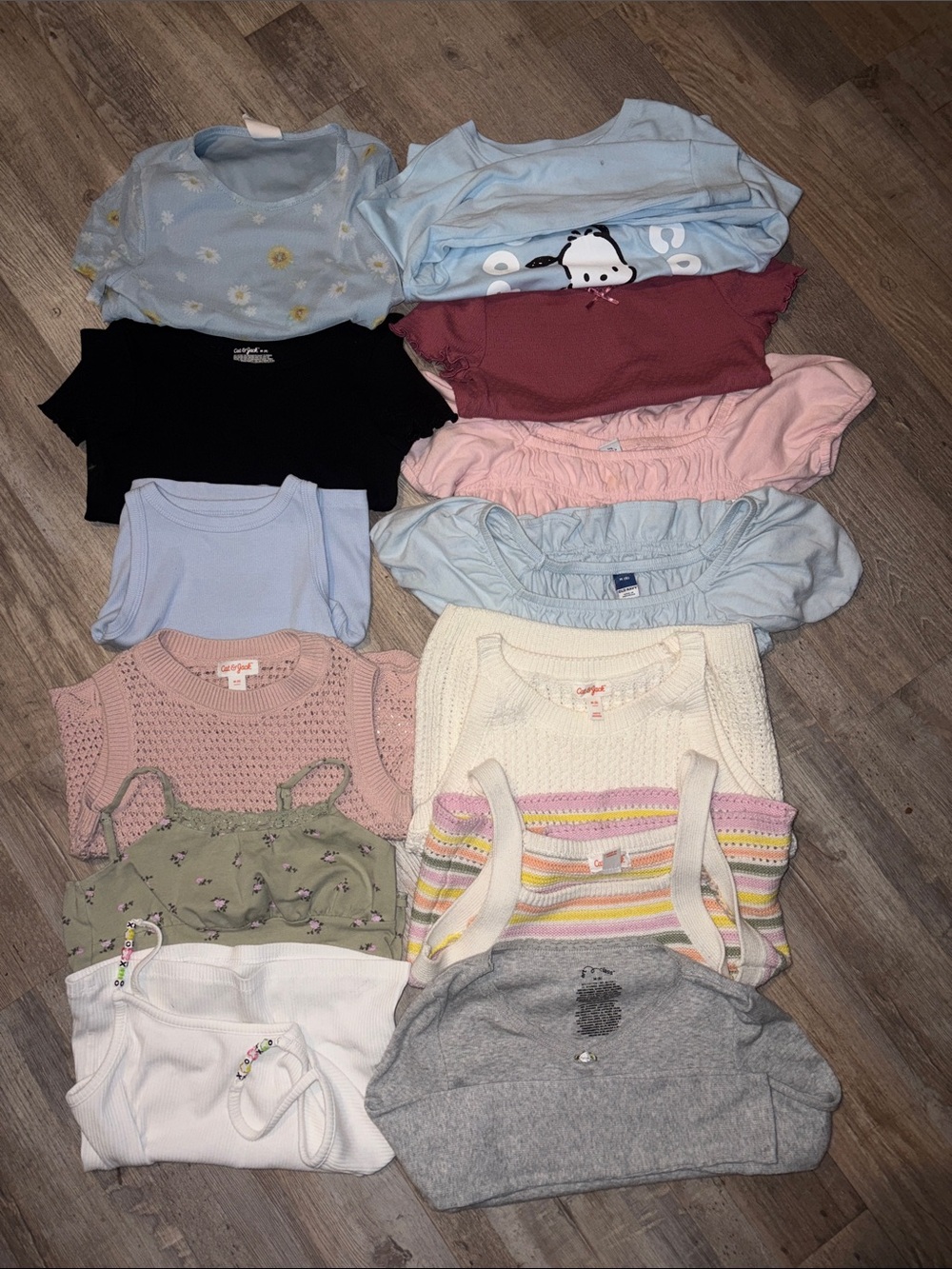 Assorted Kids Tops and Tees - Multi-Color Pack Size 8